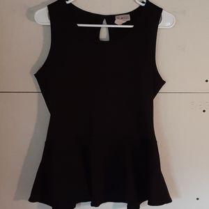 Black Peplum Shirt